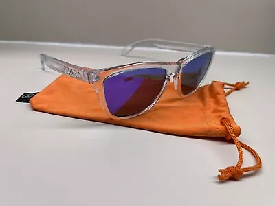 Oakley Frogskins Purple Lenses Crystal Clear Frame • $99.99