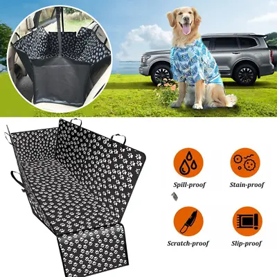 Pet Car Rear Back Seat Cover Dog Cat Protector Waterproof Hammock Mat Nonslip UK • £12.78