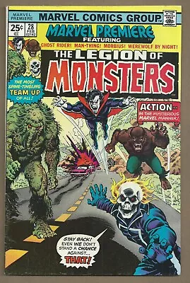 🔥marvel Premiere #28*marvel 1976*morbius*ghost Rider*werewolf*man-thing*fn-* • $149.99