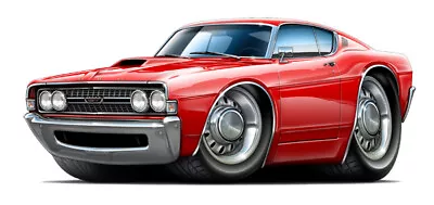 Wall Decal Compatible With 1968 Ford Torino Cartoon Car Boys Room Art Garage • $25.99