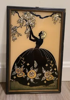 Vintage Smith Frederick Reverse Painting Titled Blossom Time • $16