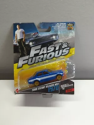 Mattel  Fast And Furious 1/55 Scale Ford Escort RS1600 1970 In Bad Pack • $8.99