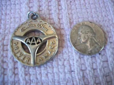 Vintage Aaa Auto Club Golden Wheel 3-year Safe Driving Award-medallion • $9