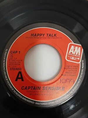 Captain Sensible  - Happy Talk/It I Can't Stand It On A&M Label. Original Record • £0.99