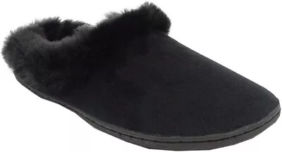 Charter Club Womens  Memory Foam Slippers In/outdoor Black  Small 5-6 $29 • $9.99