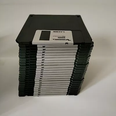 Viking 2hd Ibm 1.44mb Pack Of 25 3.5 Inch Floppy Disks And Labels New Unused • £1.99