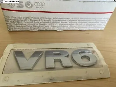 VW VR6 Rear Trunk Boot Badge Emblem Chrome NEW OEM • $65