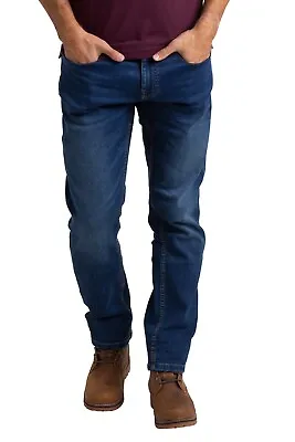 Mens Denim Jeans Knitted Slim Fit Supper Stretch Casual Classic Faded Jeans Pant • $17.84