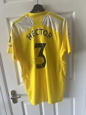 £80 • Buy Signed Michael Hector #3 Adidas Fulham FC Away Match Shirt