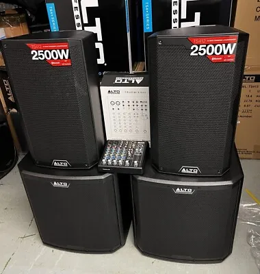 ALTO Professional TS412 PA System 10000 Watt Bundle Inc Subs+ Mixer • £1995