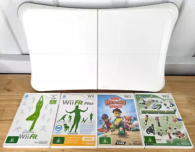 Nintendo Wii ✅ FIT PLUS BUNDLE WITH 4 GAMES & BALANCE BOARD • $74.95