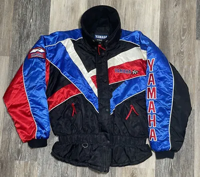 Vintage YAMAHA Sportswear Winter Snowmobile Racing Jacket Coat Women’s Size Med • $49.99