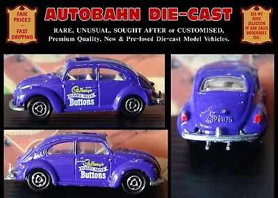 Volkswagen 1302 Super Beetle Unique 1:60 Scale Model Cadburys Chocolate Livery • £5.99