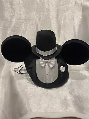 Disney Mickey Mouse Ears Groom Hat Cap Wedding Day Tuxedo Coattails Disneyland • $18.99