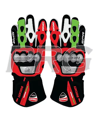 Ducati Corse Motorcycle Racing Leather Gloves Racing Guantes Ducati Race Gants • $75