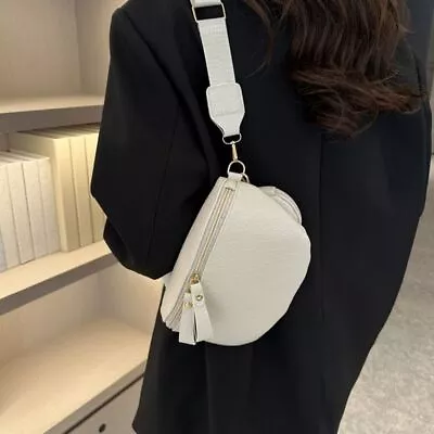 Handbag PU Leather Shoulder Bag Dumpling Shape Women Crossbody Bag  Outdoor • $18.15