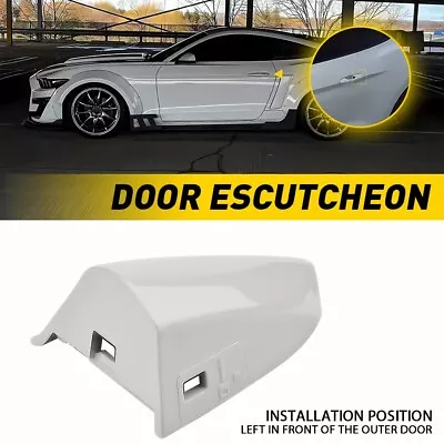 For 2015-2022 Mustang Oxford White Driver Door Handle Key Cover Cap Bezel • $15.99