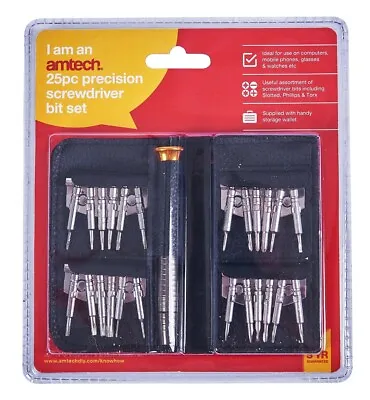 25Pcs Precision Slotted Torx Screwdriver Bit Set T2 T4 T5 T6 T7 T8 T9 T10 T15 Ph • £6.38