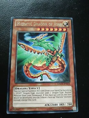 Yugioh Card - Hieratic Dragon Of Asar - GAOV-EN024 RARE • £0.99