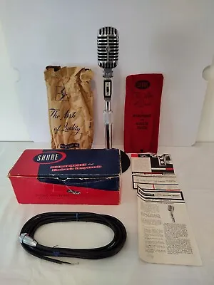 £273.21 • Buy Vintage NOS Shure 55SW Unidyne Dynamic Microphone W/Box Cable, Paperwork & Stand