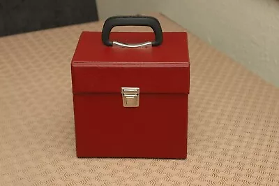 Vintage Vinyl 7'' Record Case 45rpm  Red • £17.99
