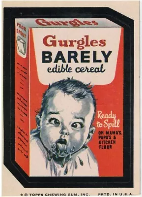 1974 Topps Original  Wacky Packages 7th Series Gurgles  • $2.50