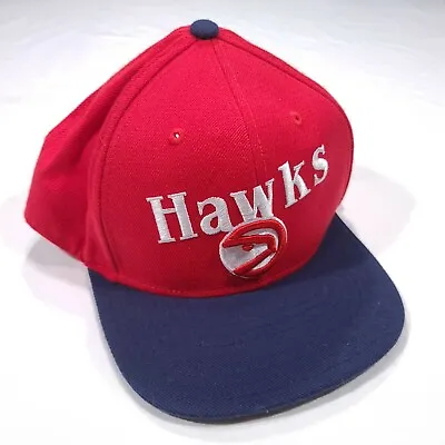 Vtg 90's Adidas Atlanta Hawks Snapback Hat Nba Basketball  • $19.99