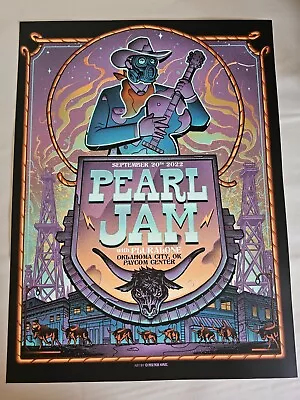 PEARL JAM 9/20/22 Oklahoma City Concert Poster Gigaton Tour SE Munk One • $129