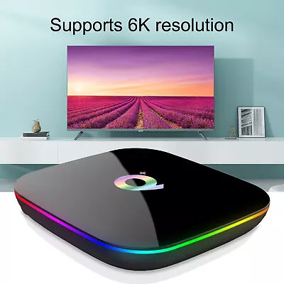 Q PLUS Smart TV Box Durable Simple Design HD-compatible 4GB+32GB WiFi 4K H6 Quad • $86.42