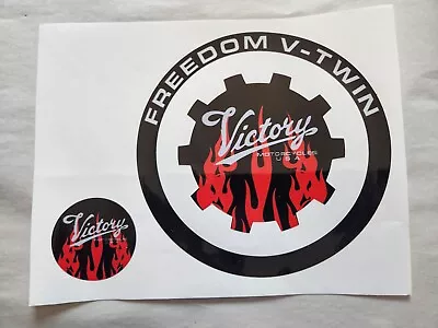 Victory Motorcycle Derby Decal Set - Flames Red • $19.99