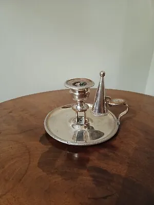 £10 • Buy Silver Plate Candle Stick And Snuffer