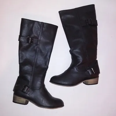 $38.49 • Buy Just Fab Boots Size 5.5 Tacoma Black