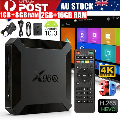 X96Q HD Android 10.0 Smart TV Box UHD 4K WIFI 8GB/16GB Media Player HDMI AU 2023 • $36.70