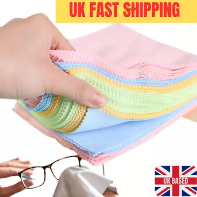 Eyeglasses Sunglasses Cleaning Cloth Microfiber Lens Wipes Mobile Phone Cleaner • £1.99