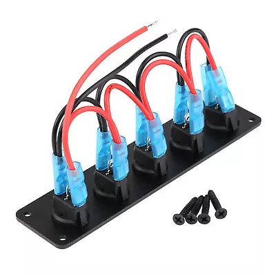 5-Way Rocker Switch Panel Circuit Breaker Blue LED Car Marine Boat 12/24V Blue B • $12.89