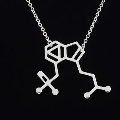 Psilocybin Magic Mushroom Chemistry Structure Molecule Statement Necklace • $15.99