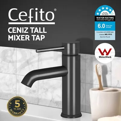 Cefito Bathroom Tap Mixer Tap Laundry Faucet Basin Sink Swivel DIY • $54.95