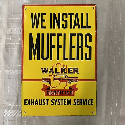 Porcelain Walker Mufflers Enamel Metal Sign  • $145