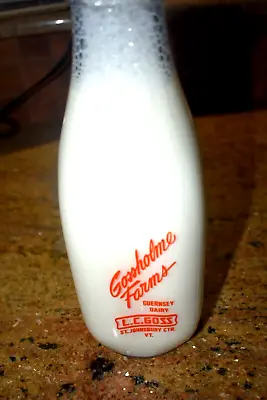 TSPQ Milk Bottle Gossholme Farms L C Goss Dairy St Johnsbury Ctr VT CALEDONIA CO • $22.95