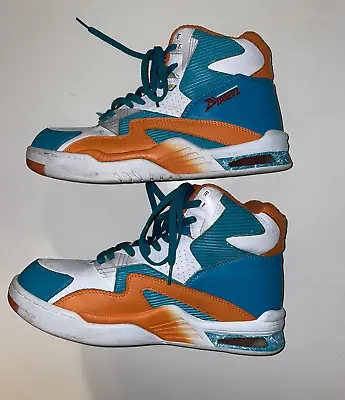 British Knights Dymacel High Tops Size 12 Shoes Miami Dolphins Blue Orange White • $50