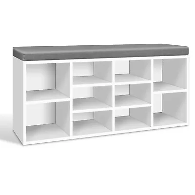 $77.95 • Buy Artiss Shoe Cabinet Bench Shoes Storage Rack Organiser White Shelf Cupboard Box