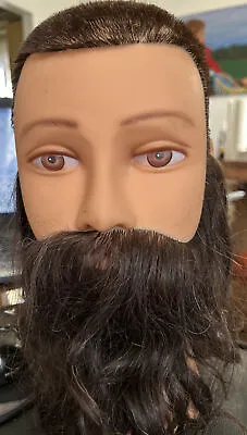 Male Mannequin Head With Beard Practice Hairdressing Hairdresser Training Tool • $22.91
