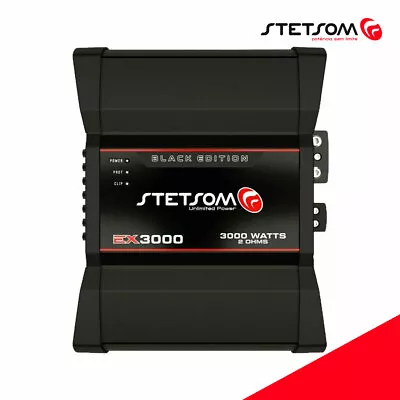 Stetsom EX 3000 Black 2 Ohms Amplifier Full Range Compact Digital 3K Car Amp EQ • $209.99