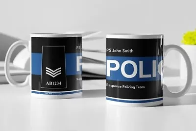 £12.99 • Buy Personalised Police Coffee Mug | PC SC Sgt PS Insp | Police Constable & Specials