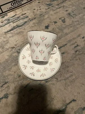 Vintage Russian USSR LFZ Lomonosov Tea Cup With Saucer  Pink Flowers Imperial • $29.99