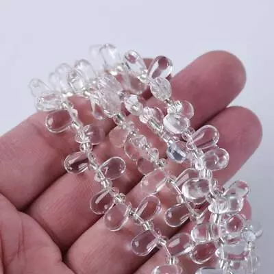 £2.58 • Buy 20pcs 6x12mm Top Drilled Crystal Glass Colorful Teardrop Pendant Loose Beads Lot