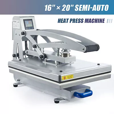 Secondhand Semi Auto T Shirt Press Magnetic Clamshell Heat Press Machine 16x20 • $379.36