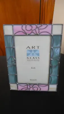 MALDEN INT DESIGNS Handmade Art Glass Photo Frame Fits 4  X 6  Picture • $13