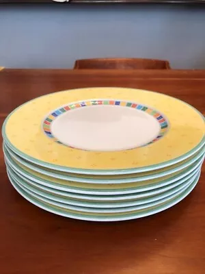 Villeroy & Boch Twist Alea Limone Dinner Plate 27cm 7 Set • $342.24