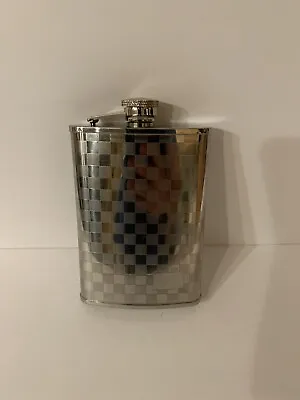 Visol Mate Checker Design Stainless Steel 8oz Hip Flask • $10.50